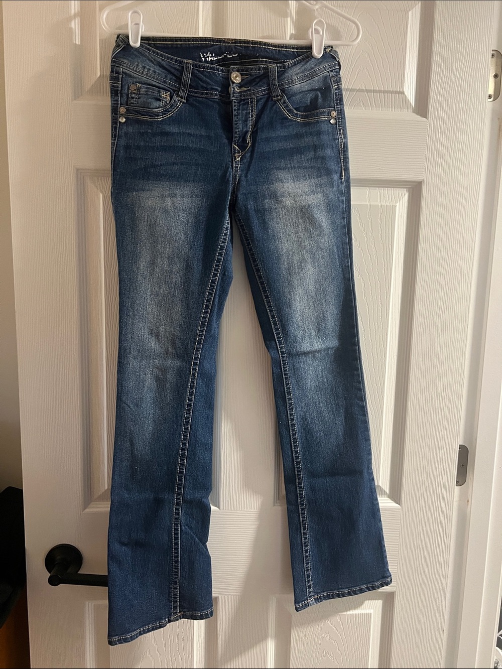 Wallflower Women's Medium Dark Blue Boot Cut Jeans